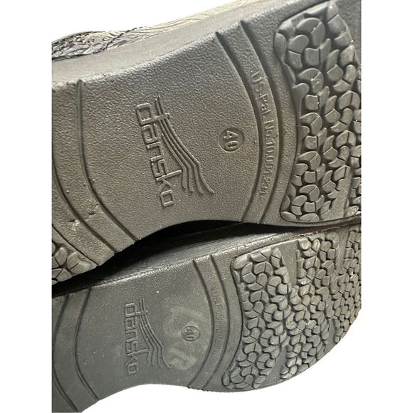 Dansko Pro XP 2.0 Floral Tooled Black Clog Comfort Shoes EU 40 US 9.5-10 Women's - Picture 9 of 10